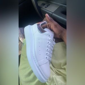 Alexander McQueen’s. Only have been worn one time. In almost excellent condition